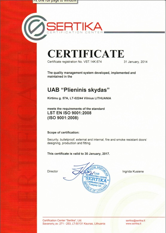 SKYDAS EN ISO 9001 2008